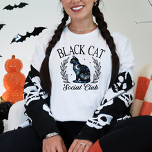 Load image into Gallery viewer, Wholesale Black Cat Social Club Graphic Tee - White Tee
