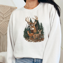 Load image into Gallery viewer, Wholesale Forest Three Deer Graphic Sweatshirt - White
