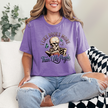 Load image into Gallery viewer, Wholesale Books more than People Graphic Tee - Heather Team Purple Tee
