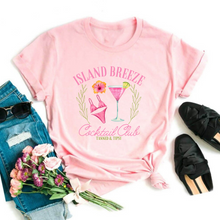 Load image into Gallery viewer, Wholesale Island breeze Cocktail Club Graphic Tee - Light Pink Tee
