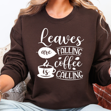 Load image into Gallery viewer, Wholesale Leaves Falling Coffee Calling Graphic Sweatshirt - Dark Chocolate
