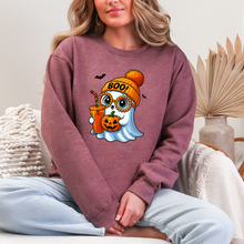 Load image into Gallery viewer, Wholesale Boo Ghost Sweatshirt - Heather Dark Maroon Sweatshirt
