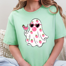 Load image into Gallery viewer, Wholesale Strawberry Ghost Graphic Tee - Mint
