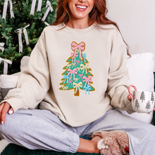 Load image into Gallery viewer, Wholesale Yarn Christmas Tree Sweatshirt - Sand Sweatshirt
