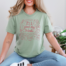 Load image into Gallery viewer, Wholesale Good Day to Bake Graphic Tee - Sage Tee
