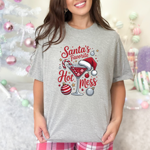 Load image into Gallery viewer, Wholesale Santa's Hot Mess Graphic Tee - Grey Tee
