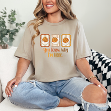 Load image into Gallery viewer, Wholesale You Know Why I'm Here Eggs Graphic Tee - Tan Tee
