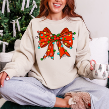Load image into Gallery viewer, Wholesale Red Bow with Lights Sweatshirt - Sand Sweatshirt
