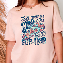 Load image into Gallery viewer, Wholesale Slap You With My Flip Flop Graphic Tee - Peach Tee
