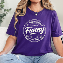 Load image into Gallery viewer, Wholesale You Find It Offensive Graphic Tee - Team Purple
