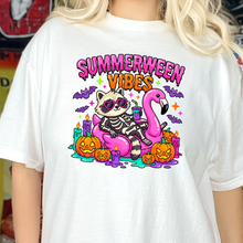 Load image into Gallery viewer, Wholesale Summerween Vibes Raccoon Graphic Tee - White
