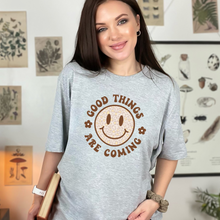 Load image into Gallery viewer, Wholesale Good Things are Coming Graphic Tee - Heather Grey Tee
