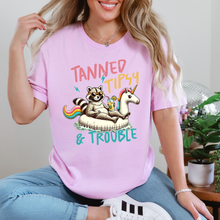 Load image into Gallery viewer, Wholesale Tipsy and Trouble Graphic Tee - Lilac Tee
