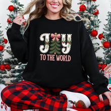 Load image into Gallery viewer, Wholesale Lace Joy to the World Sweatshirt - Black Sweatshirt
