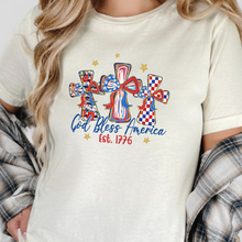Load image into Gallery viewer, Wholesale Patriotic Cross Graphic Tee - Natural Tee
