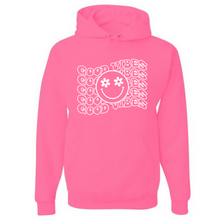 Load image into Gallery viewer, Wholesale Retro Good Vibes - Heather Coral Hoodie

