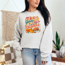 Load image into Gallery viewer, Wholesale Turkey Gravy Casserole Sweatshirt - Ash Sweatshirt
