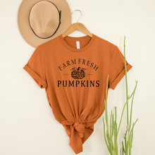 Load image into Gallery viewer, Wholesale Farm Fresh Pumpkins Graphic Tee - Autumn Tee
