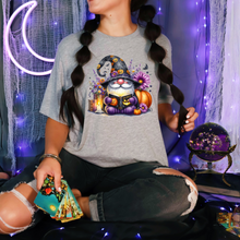 Load image into Gallery viewer, Wholesale Gnomes with Pumpkin Graphic Tee - Grey Tee

