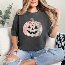 Load image into Gallery viewer, Wholesale Pink Patchwork Pumpkin Graphic Tee - CC Pepper Tee
