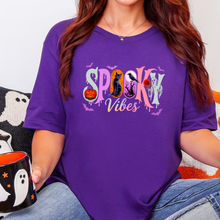 Load image into Gallery viewer, Wholesale Spooky Vibes Retro Graphic Tee - Team Purple

