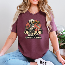 Load image into Gallery viewer, Wholesale Oh Look Nobody Graphic Tee - Heather Maroon Tee
