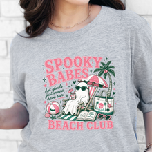 Load image into Gallery viewer, Wholesale Spooky Babes Beach Club Graphic Tee - Grey

