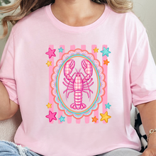 Load image into Gallery viewer, Wholesale Pink Lobster Graphic Tee - Soft Pink
