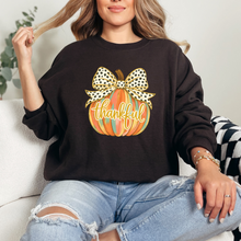 Load image into Gallery viewer, Wholesale Colorful Thankful Pumpkin Sweatshirt - Dark Chocolate Sweatshirt
