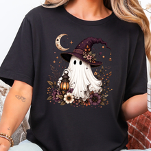 Load image into Gallery viewer, Wholesale Witch Hat Ghost Graphic Tee - Black
