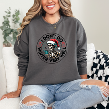 Load image into Gallery viewer, Wholesale Christmas Skeleton Don't Do Winter Very Well Sweatshirt - Charcoal Sweatshirt
