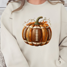 Load image into Gallery viewer, Wholesale Football Pumpkin Graphic Sweatshirt - Sand
