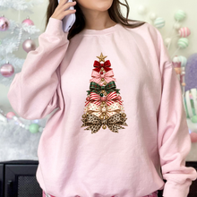 Load image into Gallery viewer, Wholesale Christmas Bow Tree Graphic Sweatshirt - Light Pink
