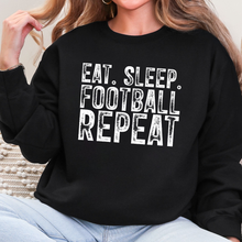 Load image into Gallery viewer, Wholesale Eat Sleep Football Repeat Graphic Sweatshirt - Black
