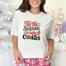 Load image into Gallery viewer, Wholesale Tis the Season to Bake Cookies Graphic Tee - Ash Tee
