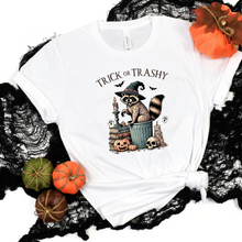 Load image into Gallery viewer, Wholesale Trick or Trashy Graphic Tee - White Tee
