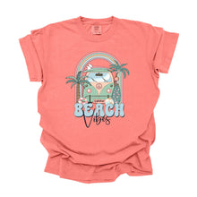 Load image into Gallery viewer, Wholesale Vintage Beach Vibes Graphic Tee - CC Neon Red Orange Tee
