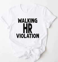 Load image into Gallery viewer, Wholesale Walking HR Violation Graphic Tee - White
