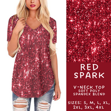 Load image into Gallery viewer, Ready to Ship Red Spark V-Neck Tee
