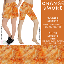 Load image into Gallery viewer, Ready to Ship - Orange Smoke Jogger Shorts - TC2
