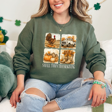 Load image into Gallery viewer, Wholesale Small Town Thanksgiving Sweatshirt - Military Green Sweatshirt
