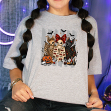 Load image into Gallery viewer, Wholesale Cute Halloween Bats Graphic Tee - Grey
