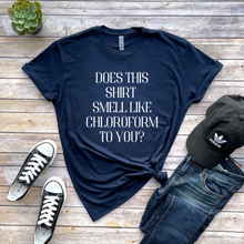 Load image into Gallery viewer, Wholesale Smell like Chloroform Graphic Tee - Navy Tee
