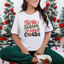 Load image into Gallery viewer, Wholesale Tis the Season to Bake Cookies Graphic Tee - White Tee
