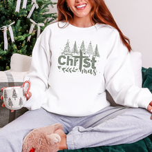 Load image into Gallery viewer, Wholesale Distressed Merry Christmas Sweatshirt - White Sweatshirt
