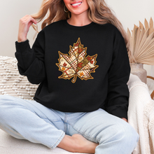 Load image into Gallery viewer, Wholesale Maple Leaf Patchwork Sweatshirt - Black Sweatshirt

