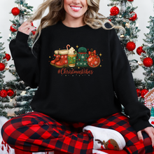 Load image into Gallery viewer, Wholesale Christmas Vibes Sweatshirt - Black Sweatshirt

