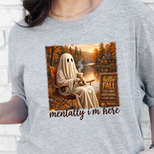 Load image into Gallery viewer, Wholesale Fall Mentally I'm Here Graphic Tee - Grey
