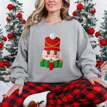 Load image into Gallery viewer, Wholesale Faux Yarn Nutcracker Sweatshirt - Grey Sweatshirt
