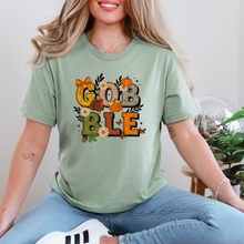 Load image into Gallery viewer, Wholesale Thanksgiving Gobble Graphic Tee - Sage Tee
